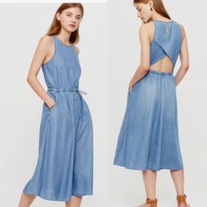 Lou & Grey chambray cutout Dress